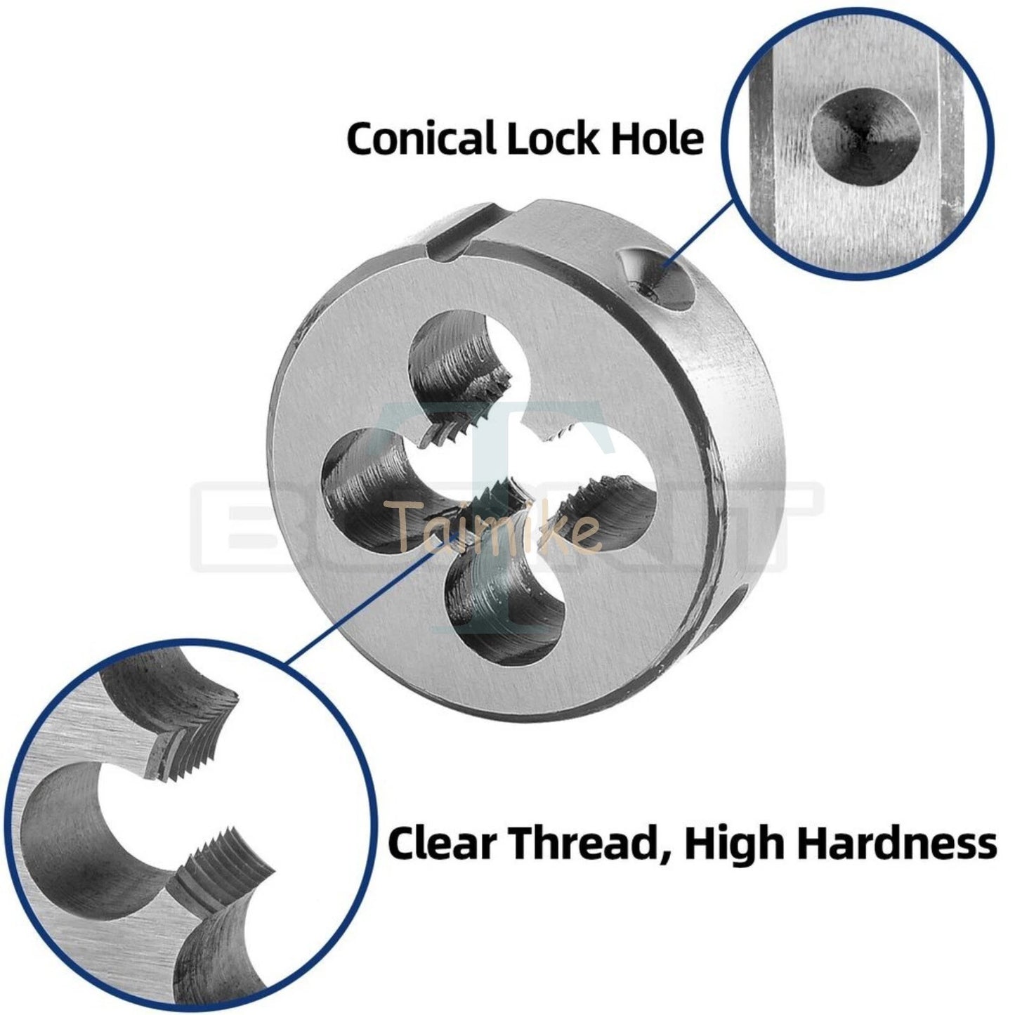 3/8"-16 UNC Tap and Die Set Right Hand, 3/8 x 16 UNC Thread Tap and Round Die