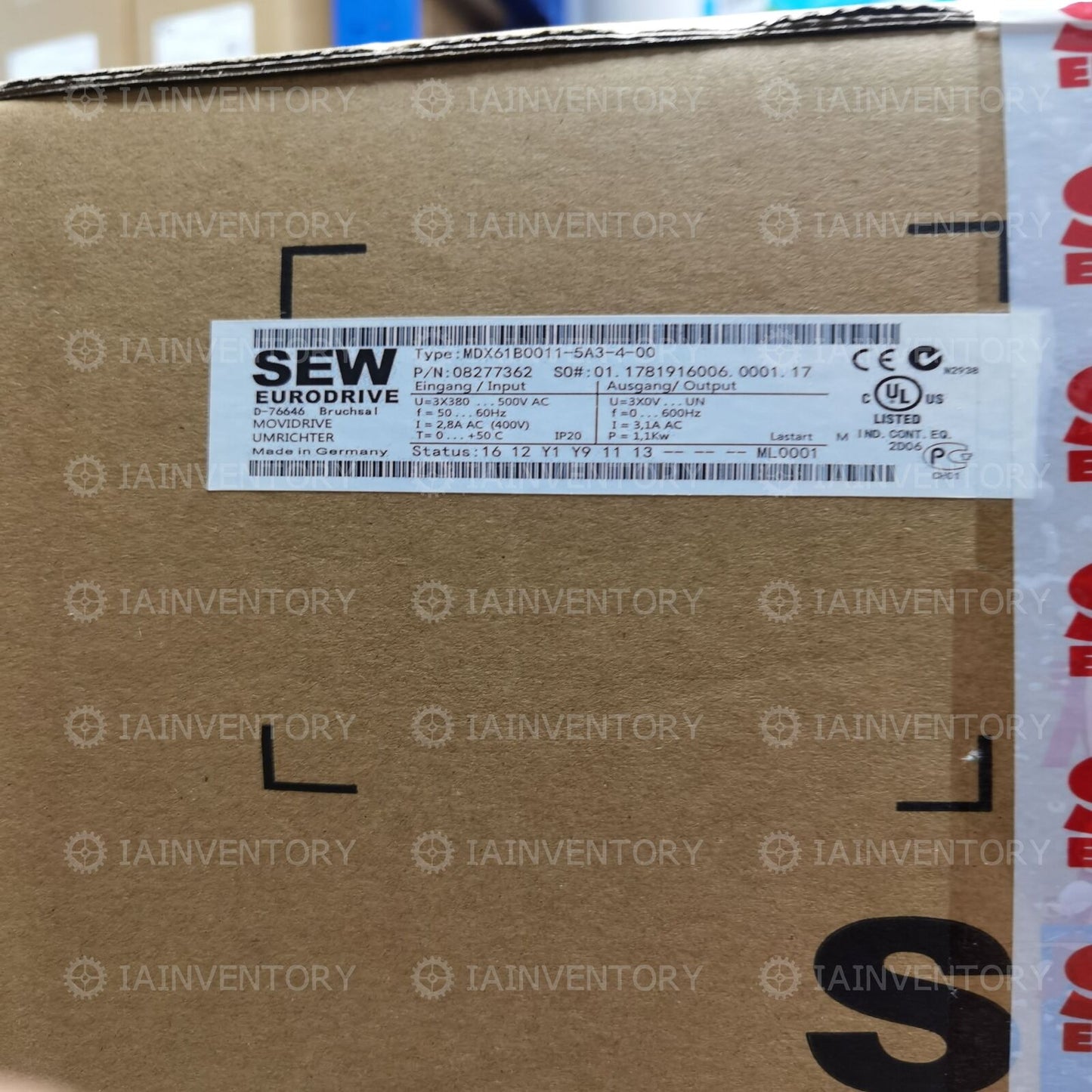 SEW MDX61B0011-5A3-4-00 1.1KW SEW-EURODRIVE INVERTER DRIVE - SEW