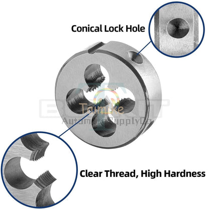 3/16"-32 UN Tap and Die Set Right Hand, 3/16 x 32 UN Thread Tap and Round Die