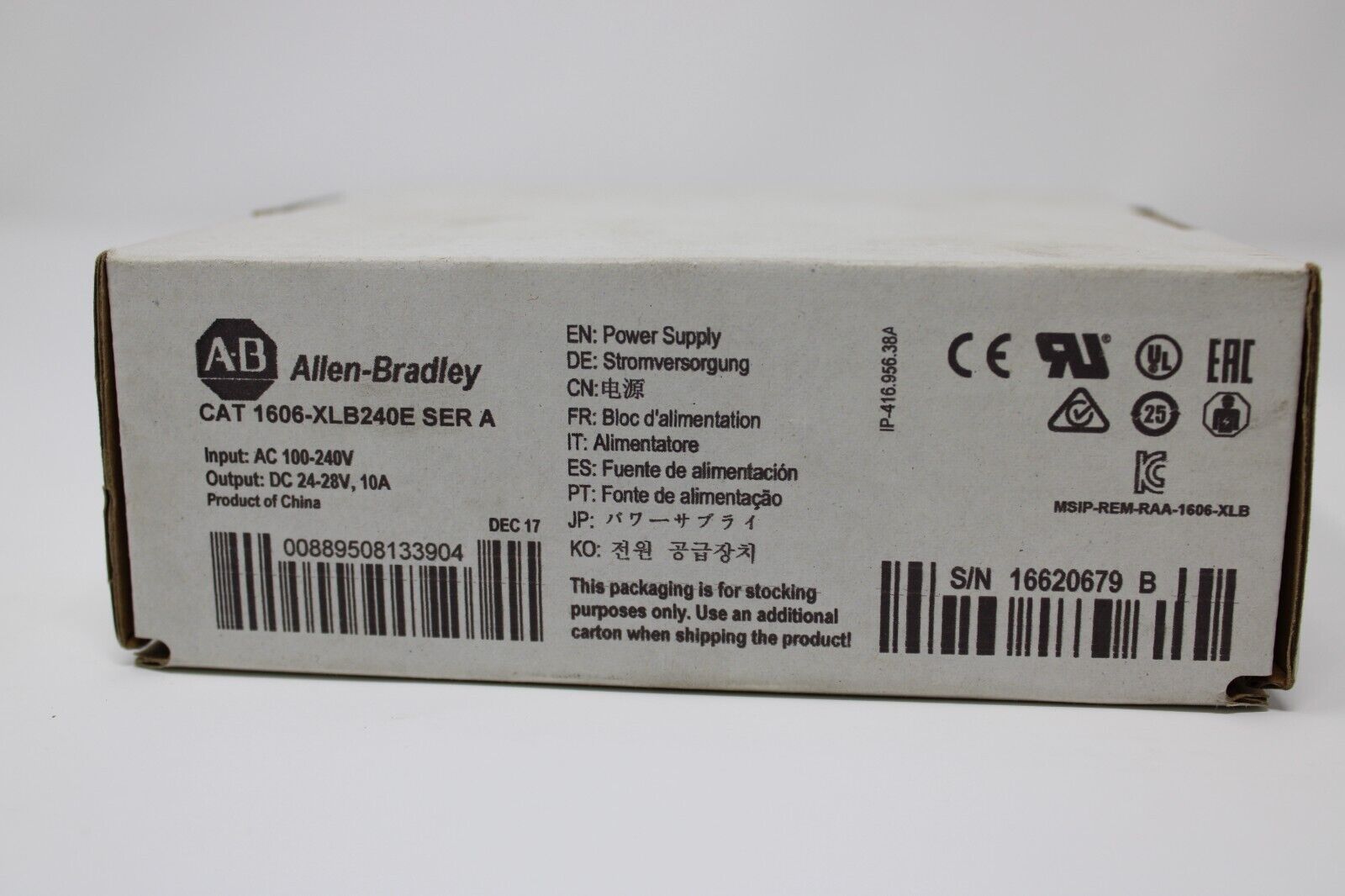 new Allen Bradley 1606-XLB240E Power Supply - ALLEN BRADLEY