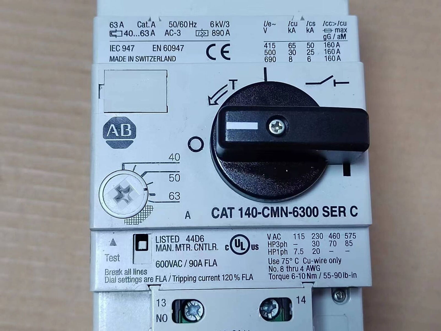new 1pc for refurbished 140-CMN-6300 circuit breaker