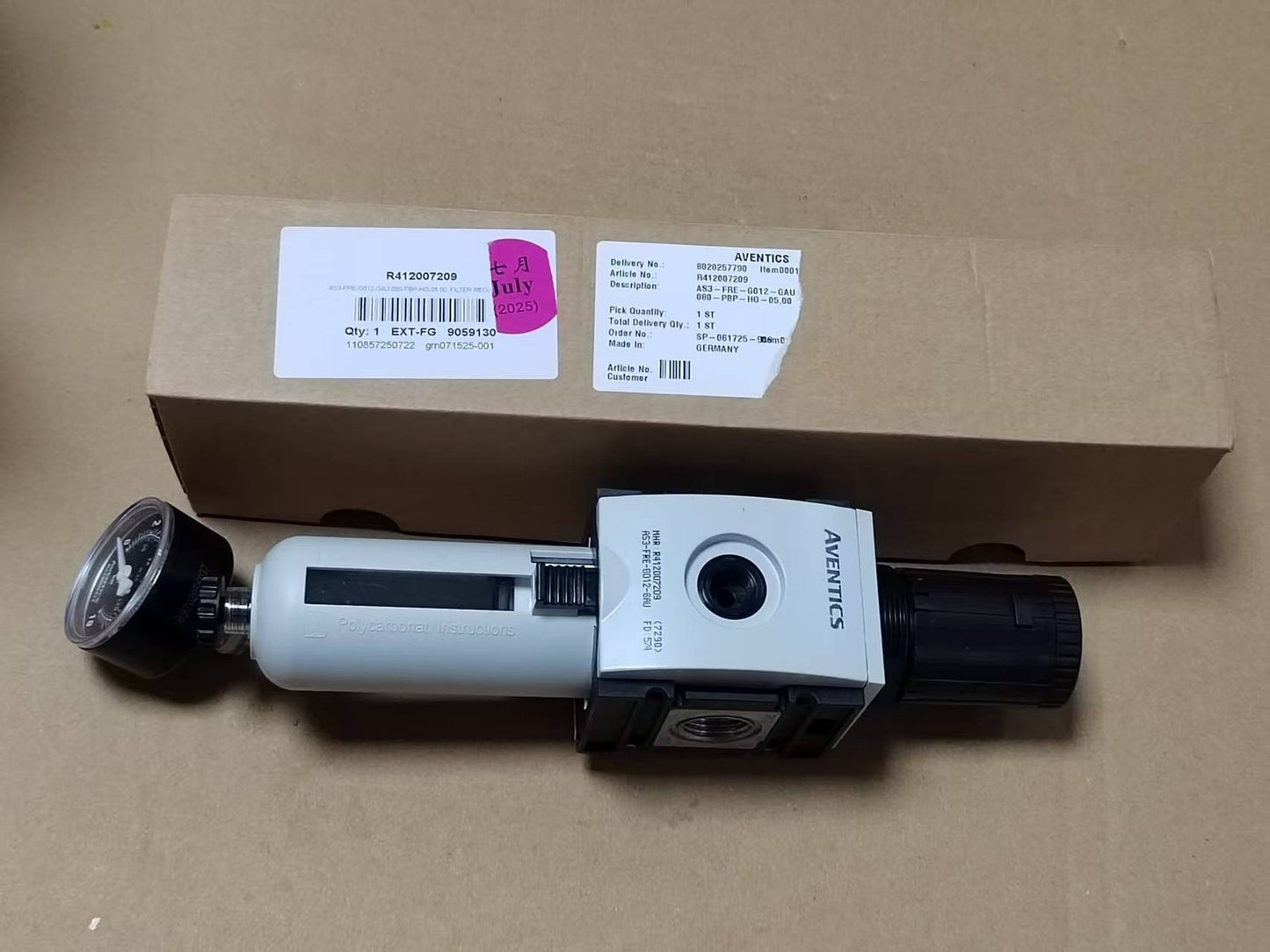 1pcs AVENTICS R412007209 Filter Pressure Regulating Valve with Pressure Gauge