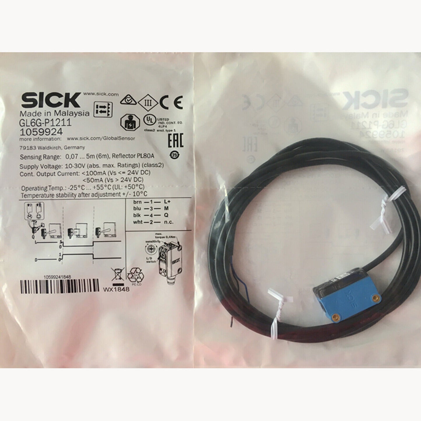 new SICK GL6G-P1211 Photoelectric Sensor One GL6GP1211 - SICK