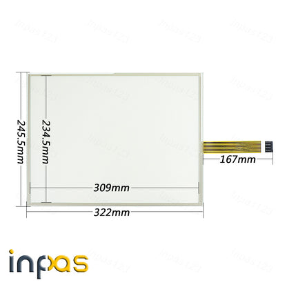 new For 2711P-T15C6A6 2711P-T15C6A7 Touch Screen Glass AB PanelView Plus 1500