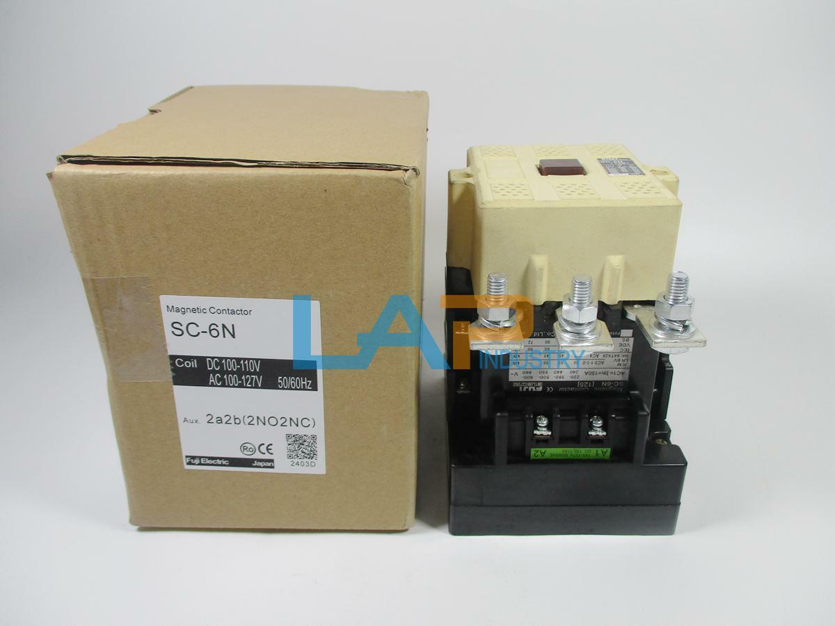 new 1PCS  For Fuji AC Contactor SC-6N DC100-110V AC100-127V 2a2b(2NO2NC) 50/60Hz