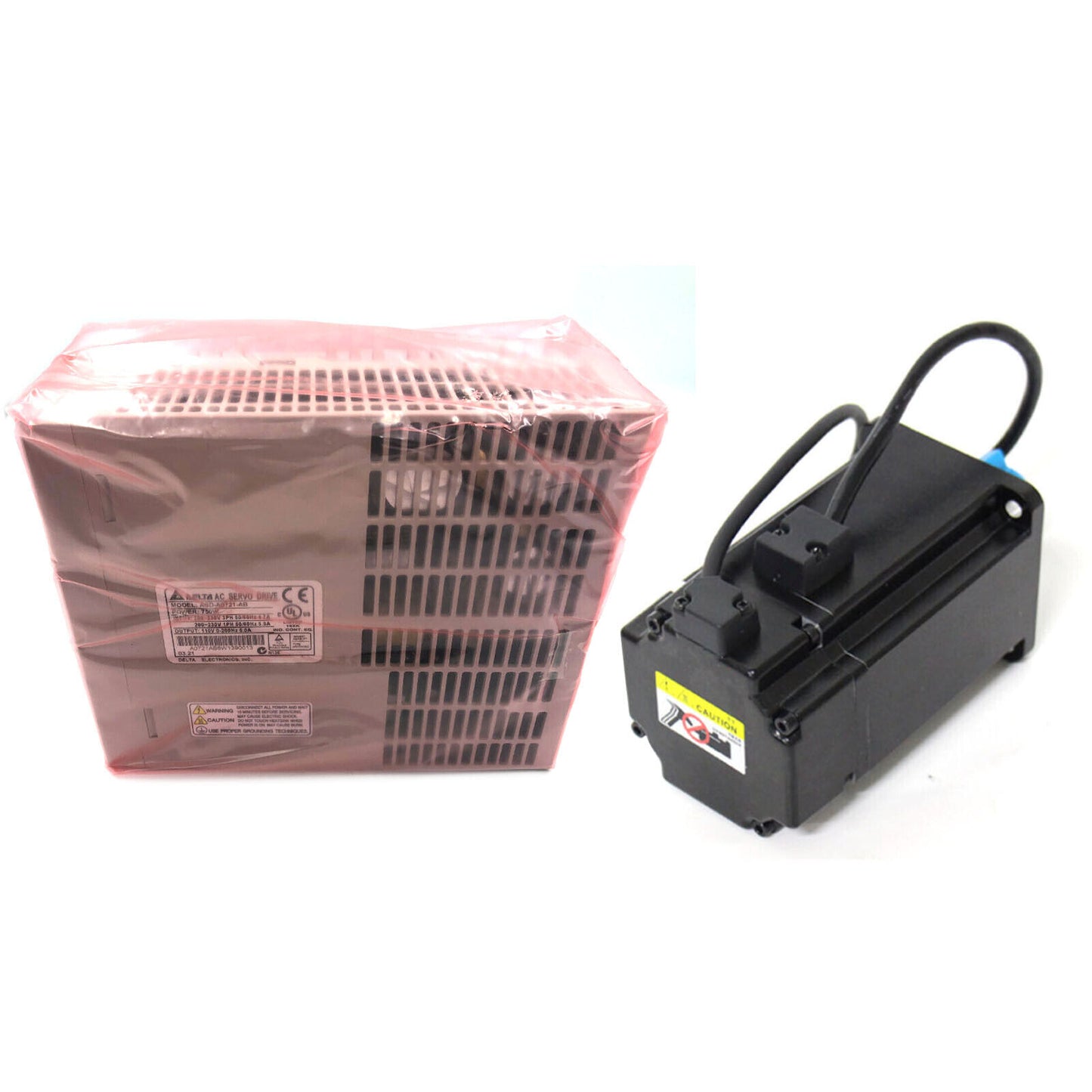 new DELTA ASD-A0721-AB + ECMA-C30807PS AC SERVO SYSTEM MOTOR AND DRIVE 0.75KW 220V - DELTA