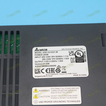 Delta ASD-A2-0221 servo drive in box 1-year warranty - DELTA