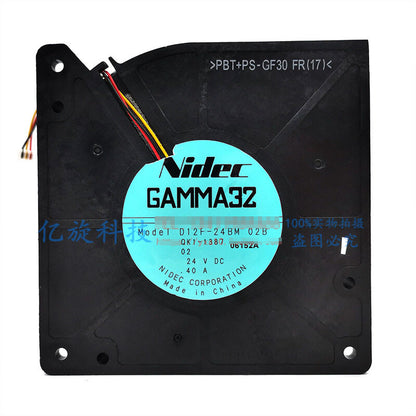 NIDEC D12F-24BM 02B 24V 0.40A 12CM QK1-1387-02 Turbo Blower Fan