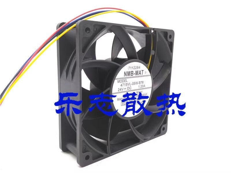 NMB-MAT 4715VL-05W-B76 12038 DC24V 1.20A 4-Wire Inverter Cooling Fan
