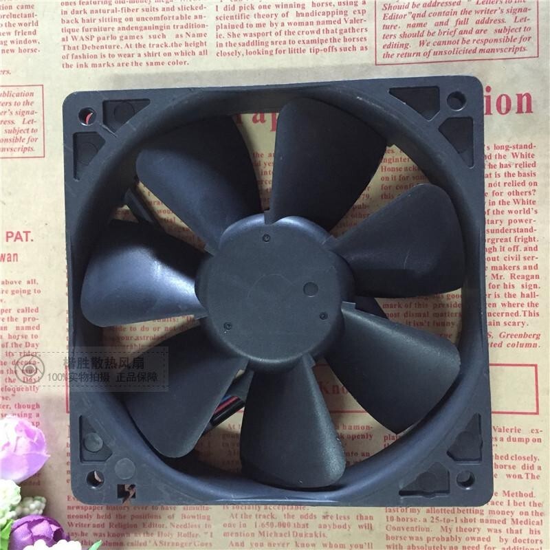 Delta WFB1212HH 12025 DC12V 0.68A 12CM 3-Wire High Airflow Dual Balls Speed Fan