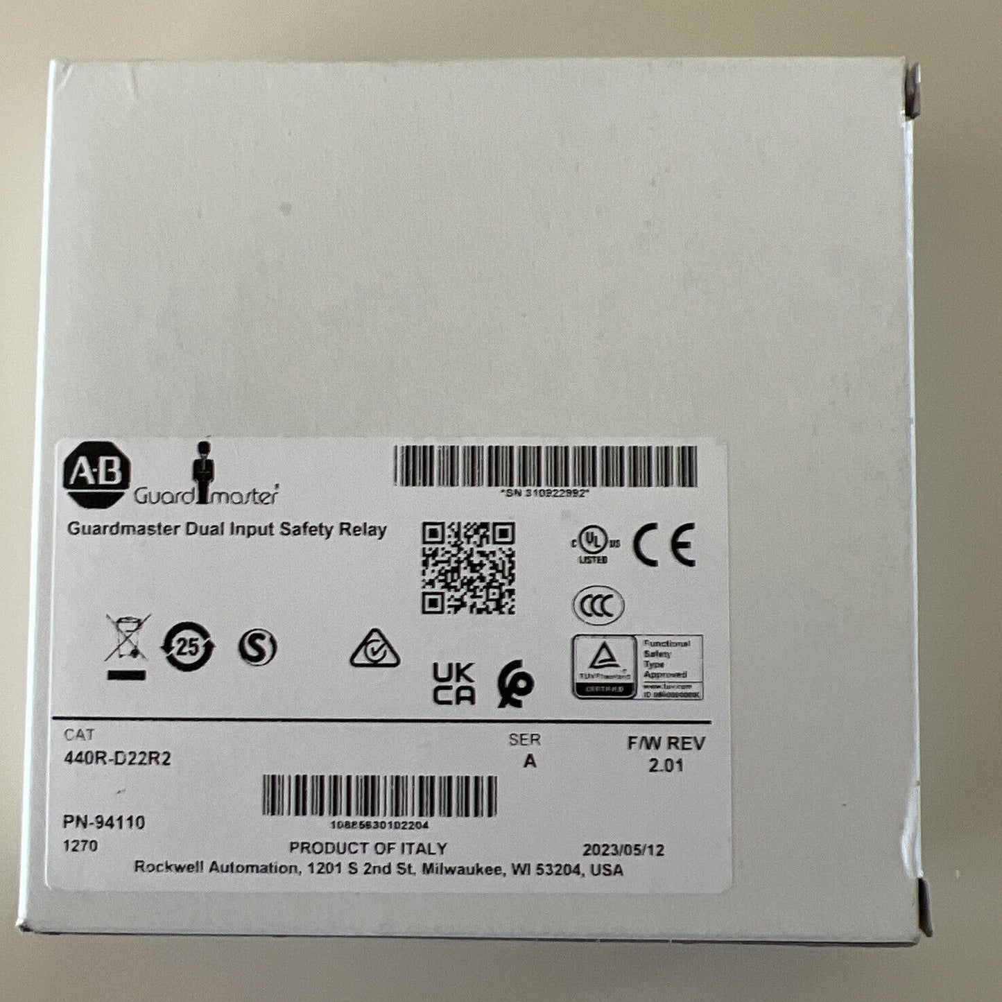 Allen Bradley 440R-D22R2 Guardmaster Safety Relay - ALLEN BRADLEY