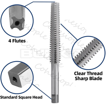ACME 1-1/8"-8 Trapezoidal Tap Right Hand, HSS 1-1/8 x 8 Trapezoidal Thread Tap