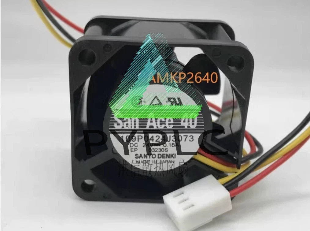 1pcs SANYO 109P0424J3073 DC24V 0.18A 40mm 3-wire high airflow axial fan