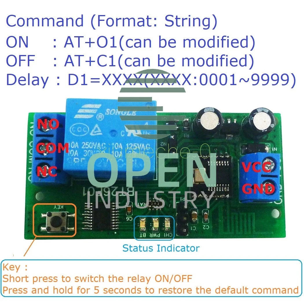 DC 12V Bluetooth BLE Relay 2.4G RF Remote control IOT Module Switch Board
