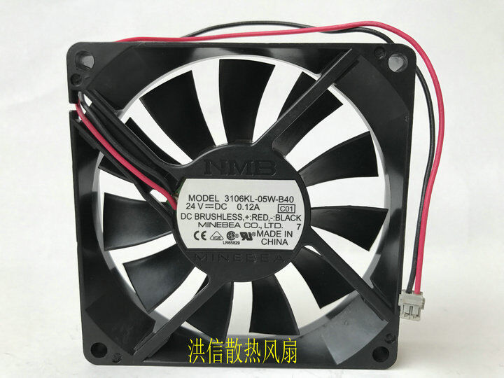 NMB 3106KL-05W-B40 DC24V 0.12A 8015 8CM Inverter Fan 2pin - NMB