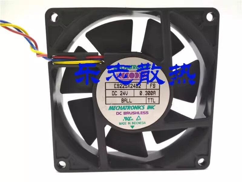 MECHATRONICS E9225X24B2 9025 DC24V 0.300A 3-Wire Inverter Cooling Fan