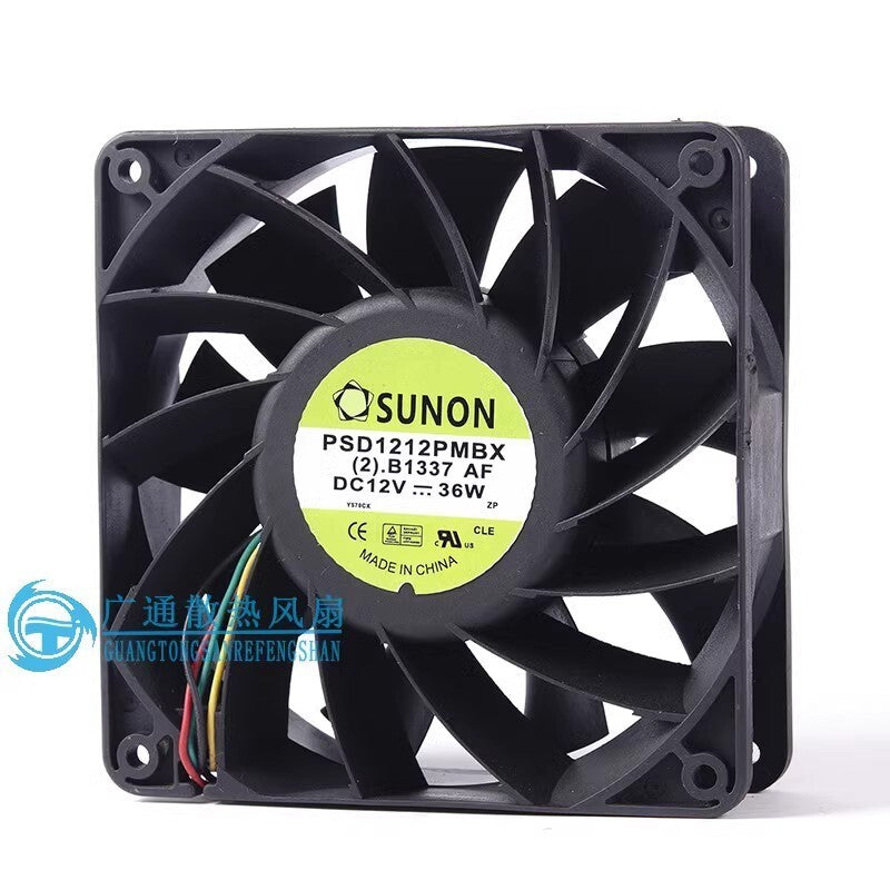 SUNON PSD1212PMBX 12038 DC12V 36W 12CM 4-Wire Inverter Cooling Fan