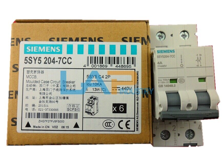 new 1PC FOR SIEMENS Circuit Breaker 5SY5204-7CC 2P 4A