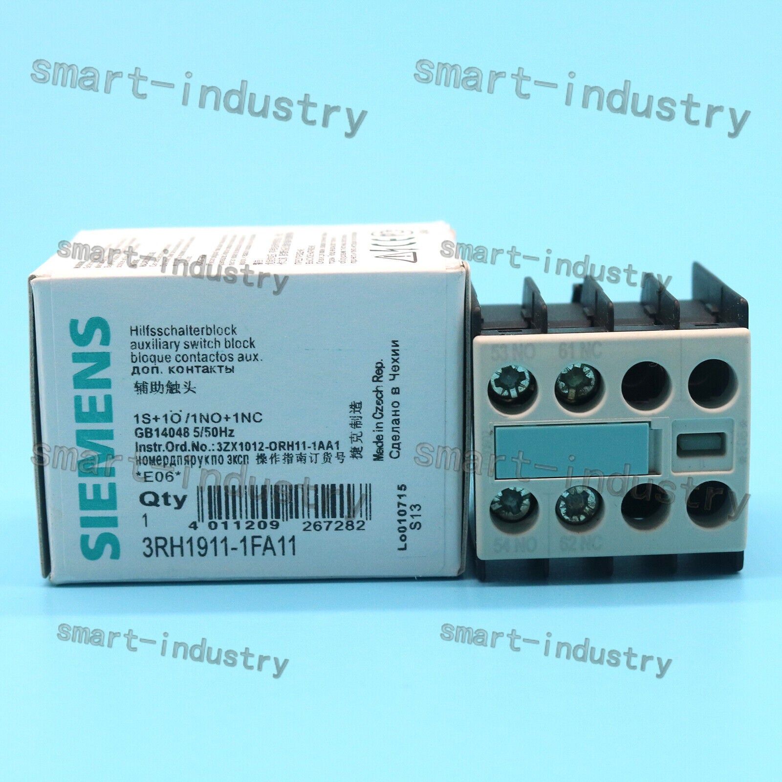 new One  Siemens 3RH1911-1FA11 1NO+1NC Auxiliary Contact In Box