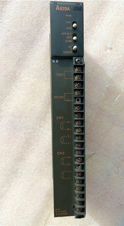 Used Mitsubishi A62DA programmable controller tested and in good condition - MITSUBISHI