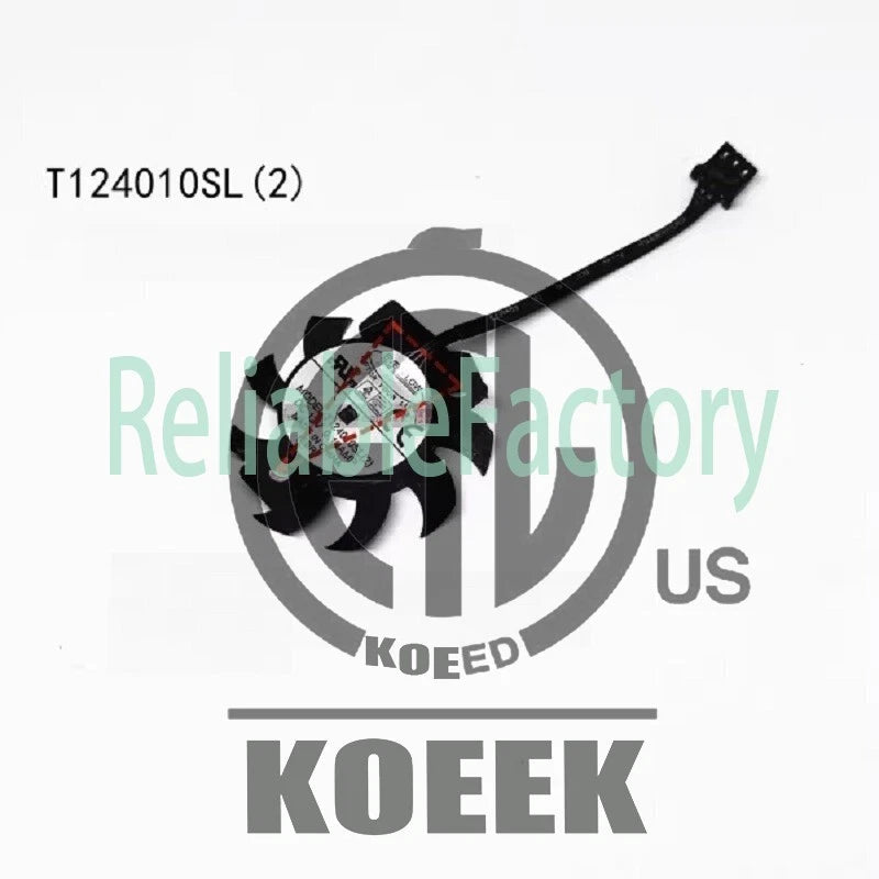 T124010SL(2) DC12V 0.10A 3-wire Cooling Fan 27x27x14mm
