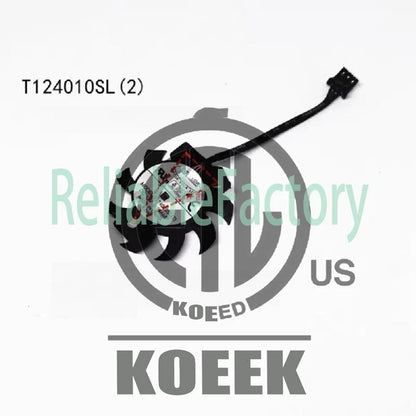 T124010SL(2) DC12V 0.10A 3-wire Cooling Fan 27x27x14mm
