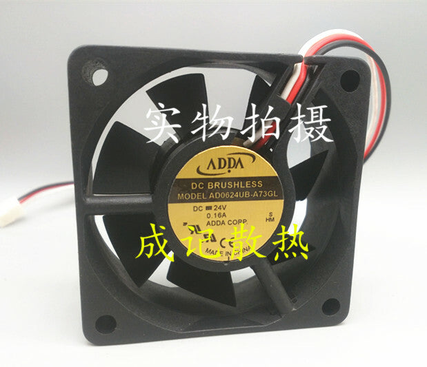 1pcs  ADDA AD0624UB-A73GL 6025 24V 6CM 3-wire ball inverter fan 3pin