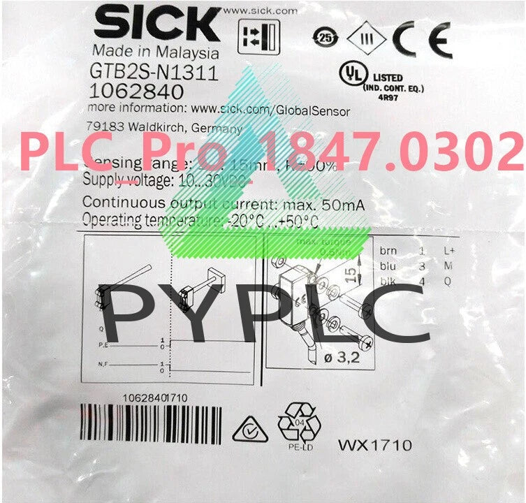 1PCS FOR SICK GTB2S-N1311 Miniature Photoelectric Sensor Fast delivery