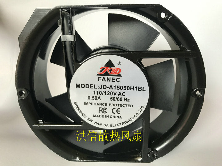 1pcs  JD-A15050H1BL 110/120V 0.50A 50/60HZ 172*51MM cooling fan