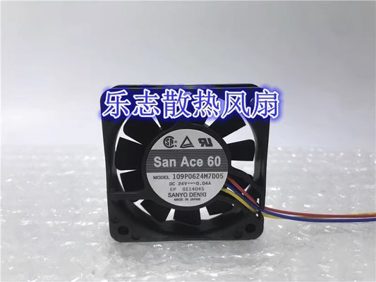 SANYO 109P0624M7D05 DC24V 0.04A 3-Wire Silent Inverter Cooling Fan