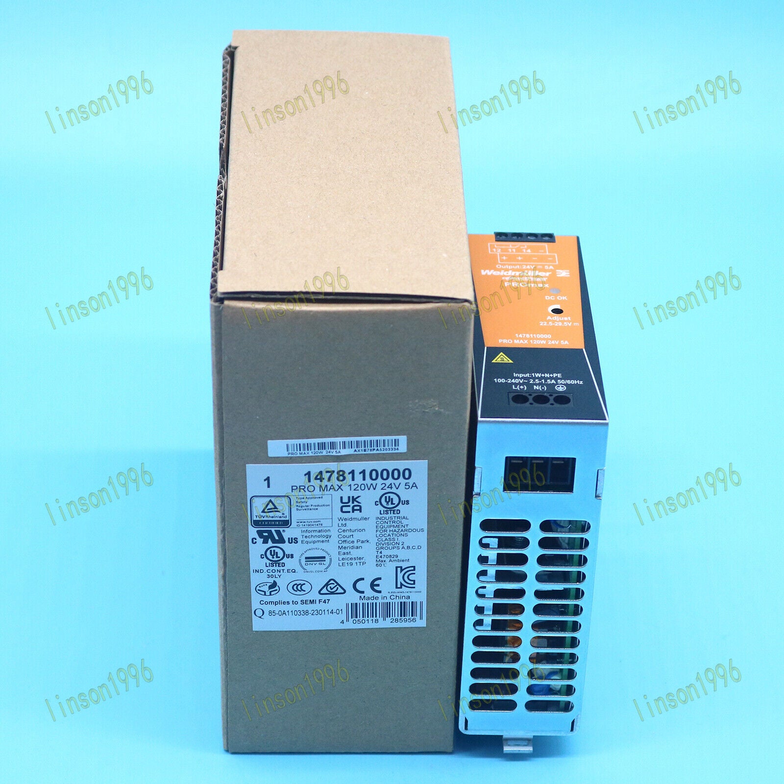 1pc For Weidmuller 1478110000 Pro Max 120W 24V 5A Power Supply - WEIDMULLER