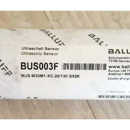 New ONE BALLUFF BUS M30M1-XC-20/130-S92K ultrasonic sensor SPOT STOCK - BALLUFF