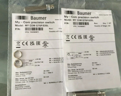 new 1PC Baumer sensor MY COM G75P/S35L - BAUMER