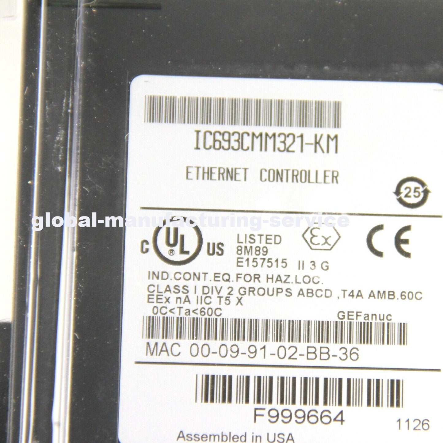GE FANUC IC693CMM321-KM Ethernet Controller Module - GE FANUC