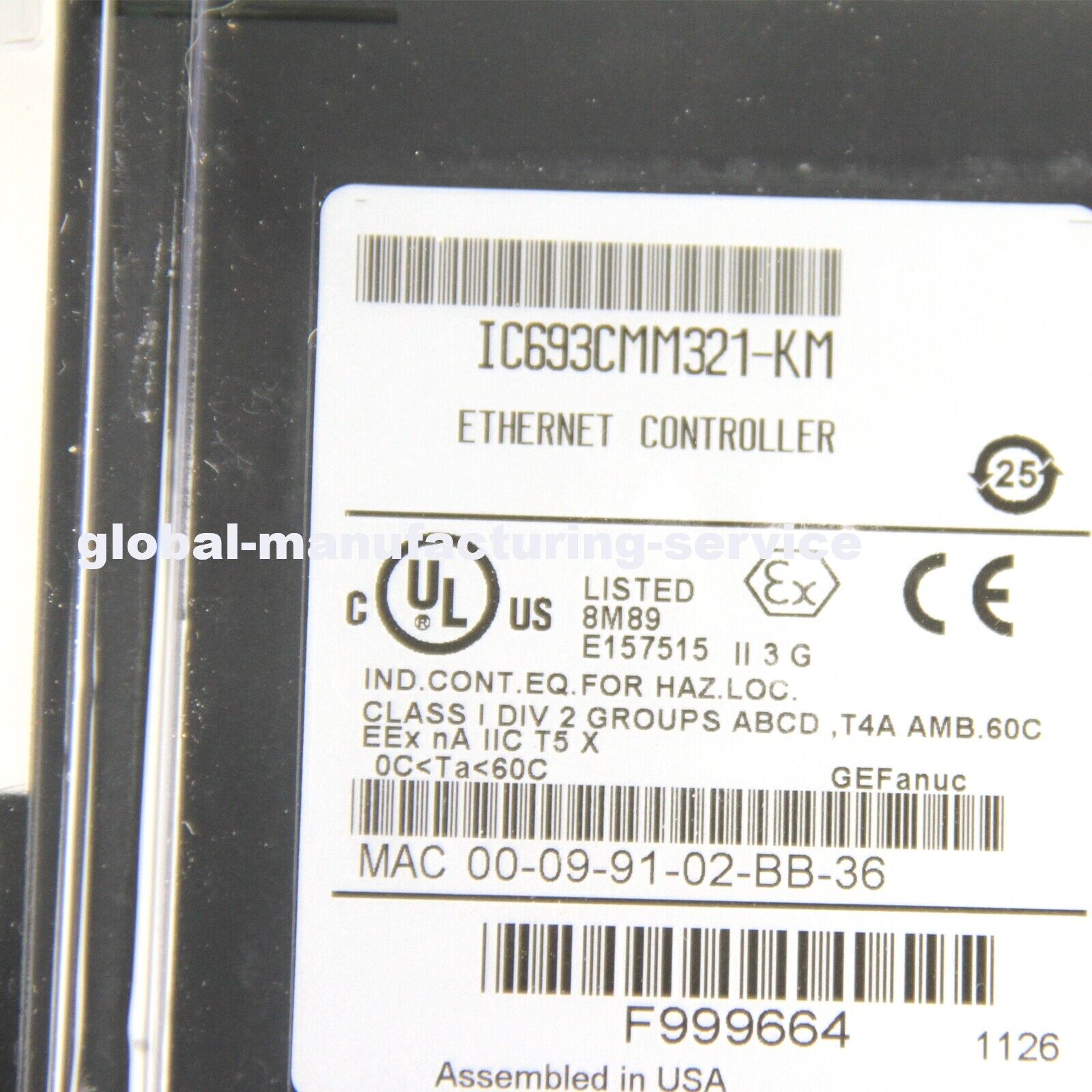 GE FANUC IC693CMM321-KM Ethernet Controller Module - GE FANUC
