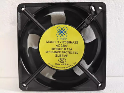 E-trisda E-12038HA2S AC220V 50/60Hz 0.12A 120*120*38MM Ball Cooling Fan