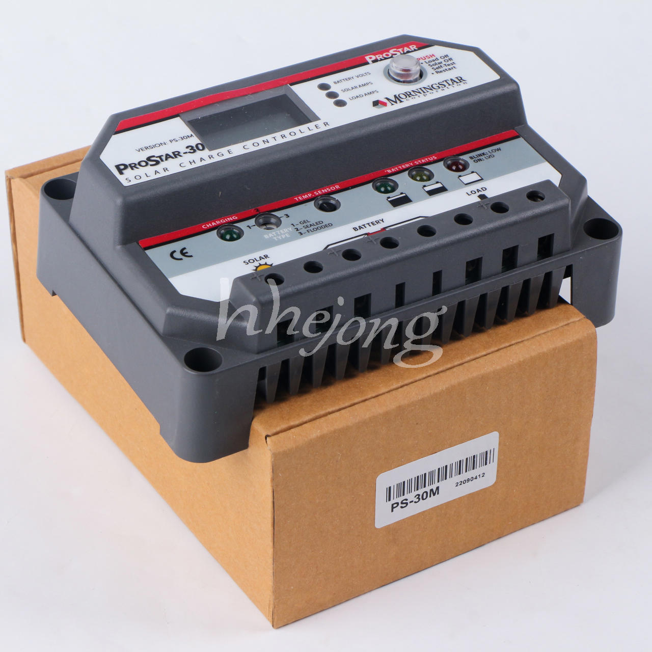 new MORNINGSTAR PROSTAR with LCD Display PWM Charge Controller PS-30M 12/24V,30A - MORNINGSTAR