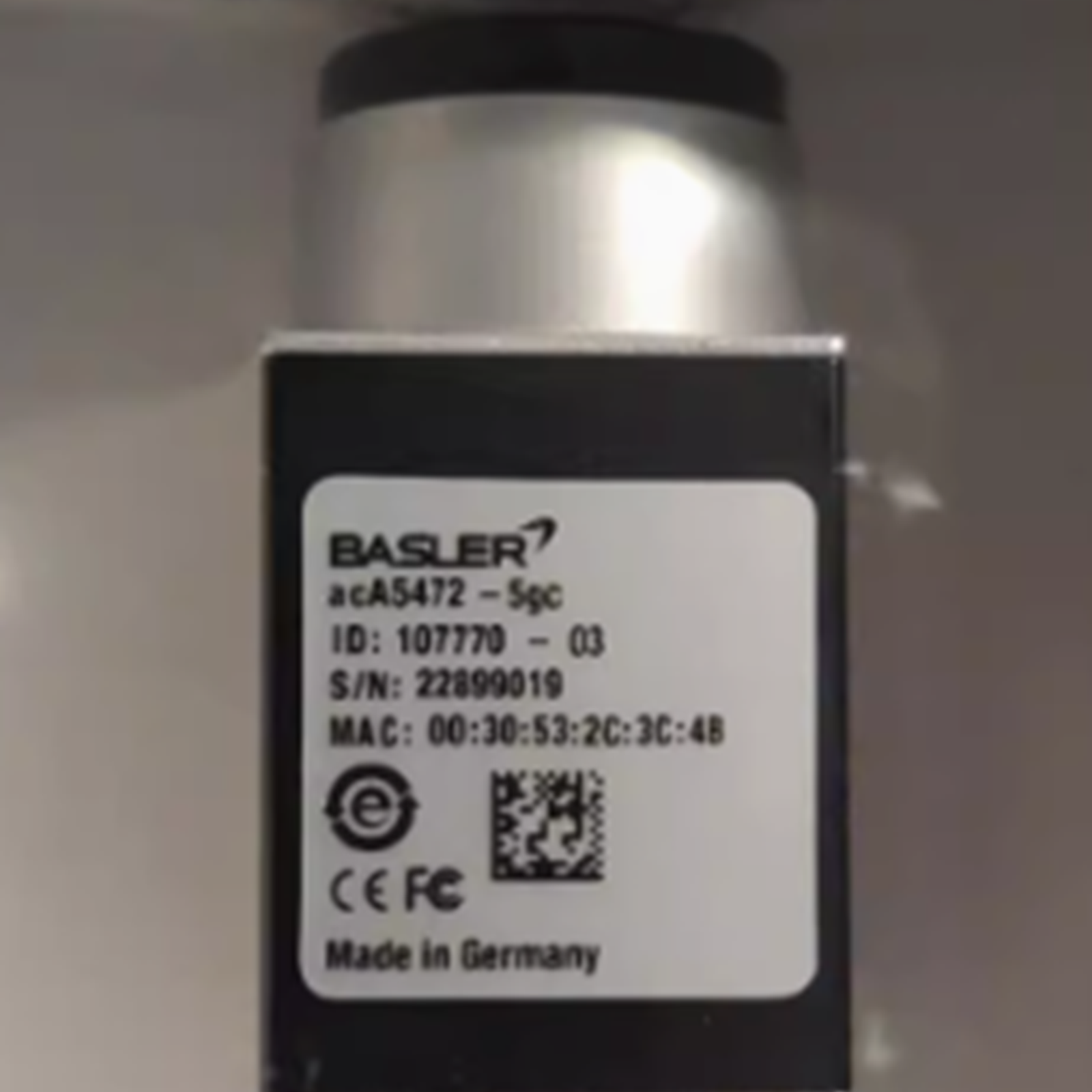 Industrial Camera BASLER ACA5472-5GC - BASLER