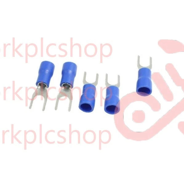 50Pcs Blue SV2-4 Furcate Pre-Insulating Fork Spade Crimp Terminals 16~14AWG M8