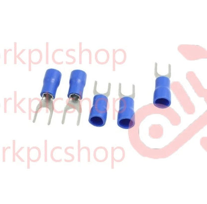 50Pcs Blue SV2-4 Furcate Pre-Insulating Fork Spade Crimp Terminals 16~14AWG M8