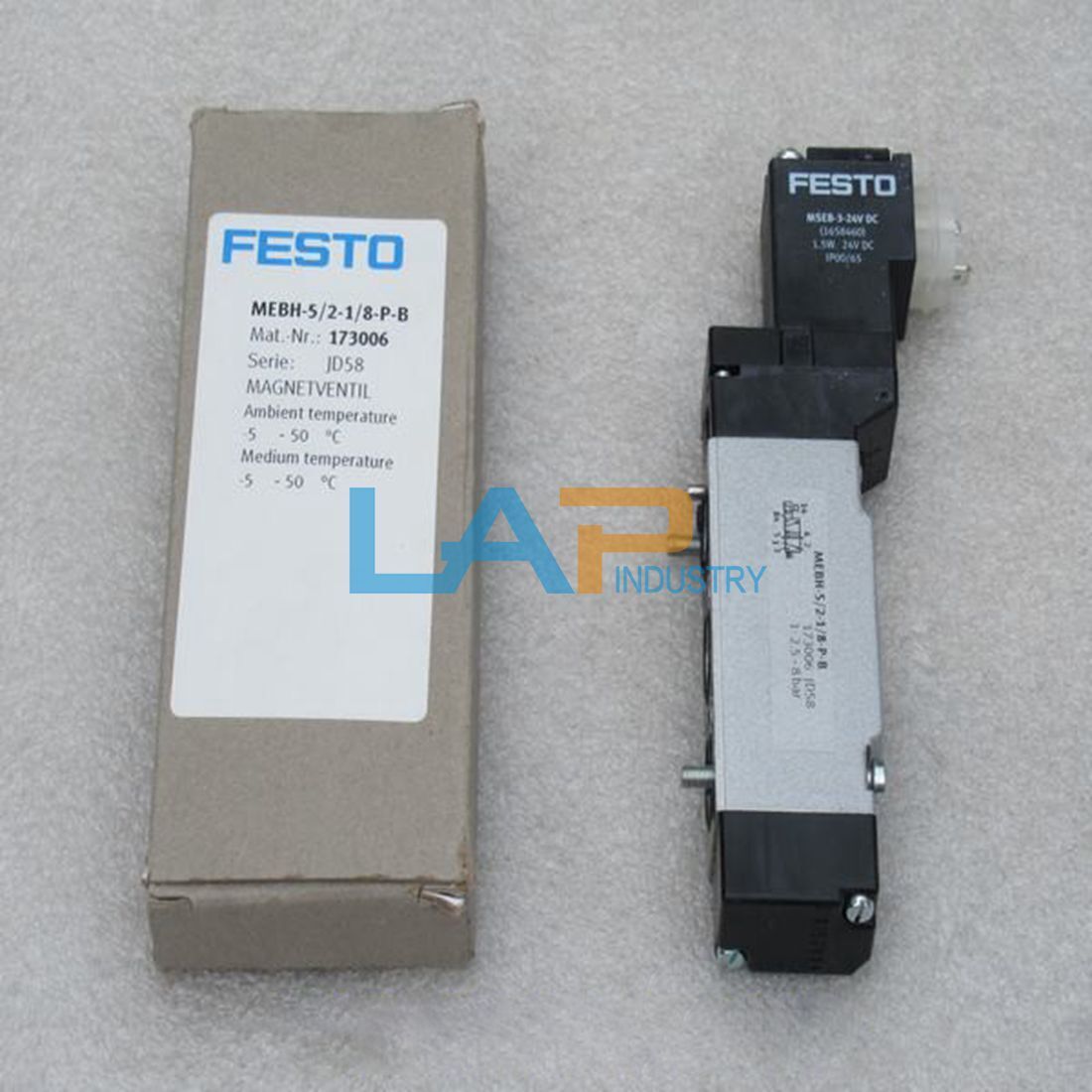 FESTO MEBH-5/2-1/8-P-B Solenoid Valve - 1PC New - FESTO