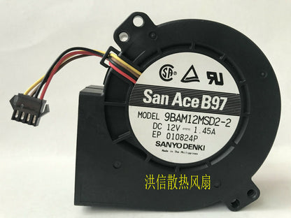 1pcs Sanyo 9BAM12MSD2-2 12V 1.45A 9733 server blower cooling fan 4pin