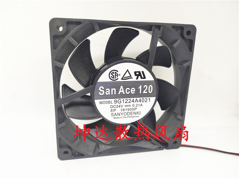 Sanyo 9G1224H4021 12025 24V 0.21A silent inverter cooling fan