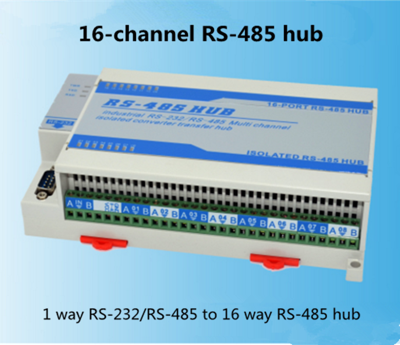 new JPX6160 Lightning protection type bidirectional 16-channel RS485 hub distributor - JIANPARITY