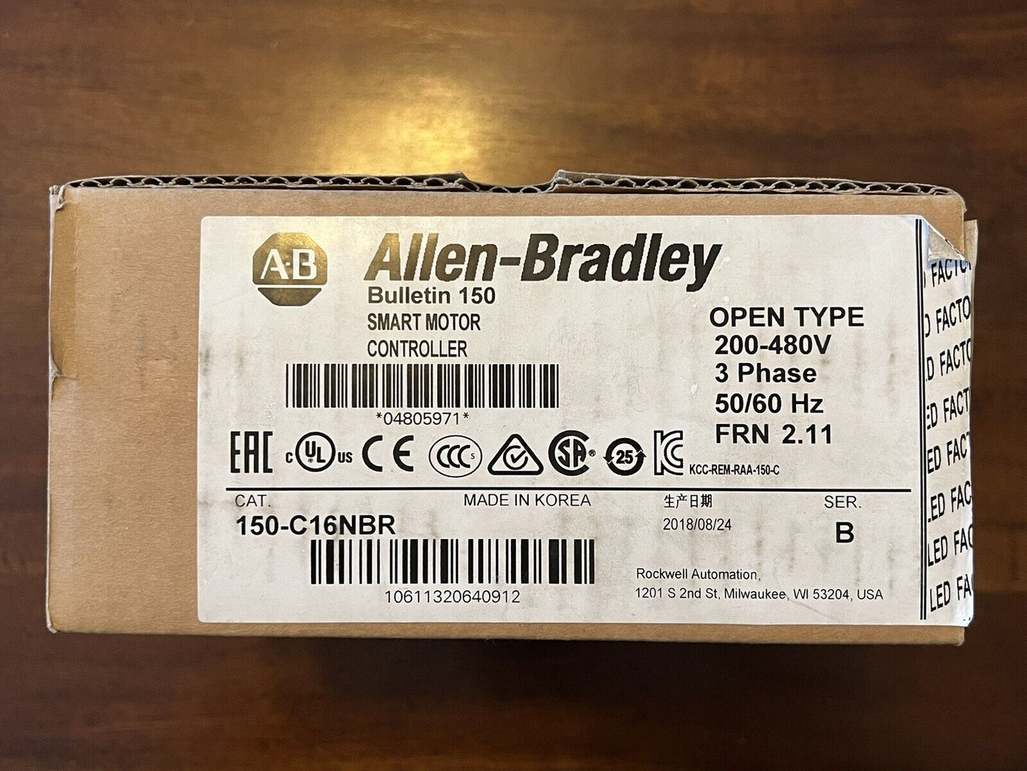 Allen Bradley Smart Motor Control 16A 480V 150-C16NBR SMC-3 - ALLEN BRADLEY