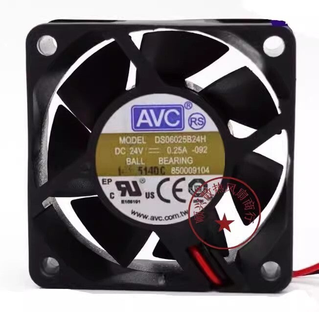 AVC DS06025B24H 6025 DC24V 0.25A 6CM 2-Wire Inverter Cooling Fan