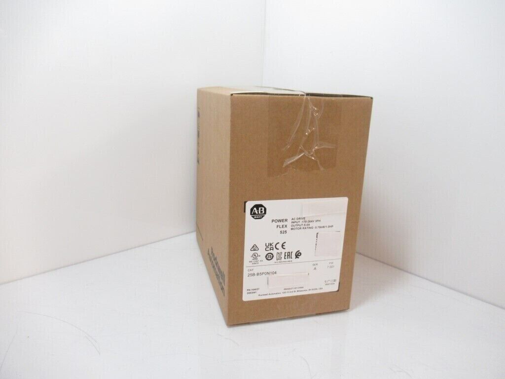 Allen Bradley 25B-B5P0N104 PowerFlex 525 AC Drive 1 HP FW 7.001 Series A - ALLEN BRADLEY