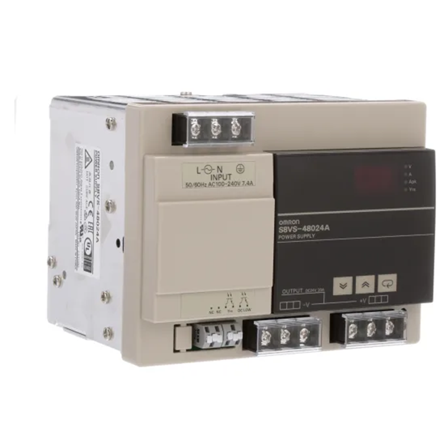Omron S8VS-48024A DIN Rail Power Supply 5V 480W 100~240VAC - OMRON