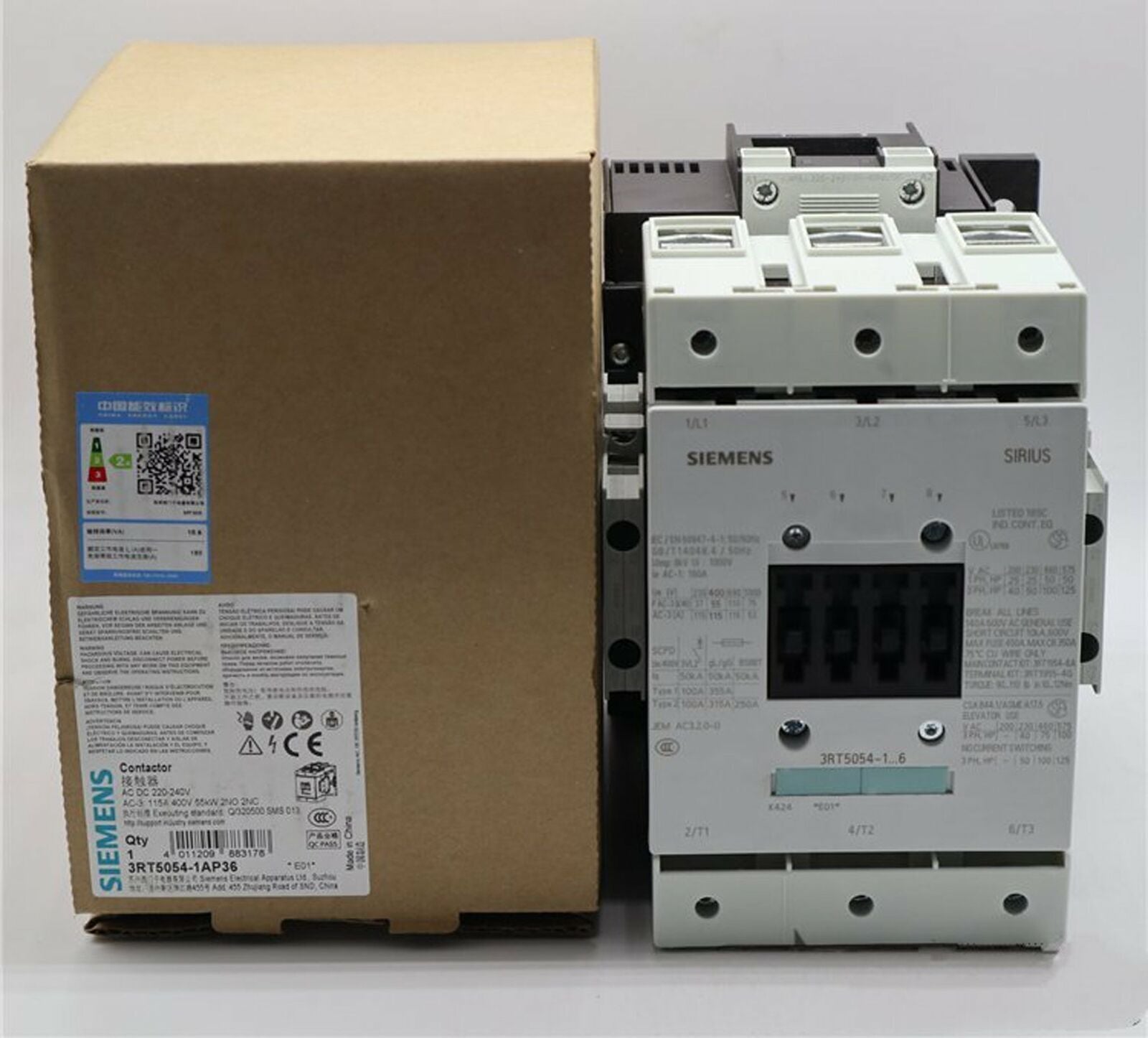 new  SIEMENS Contactor 3RT5054-1AP36 1A..6 220V 115A Fast Delivery