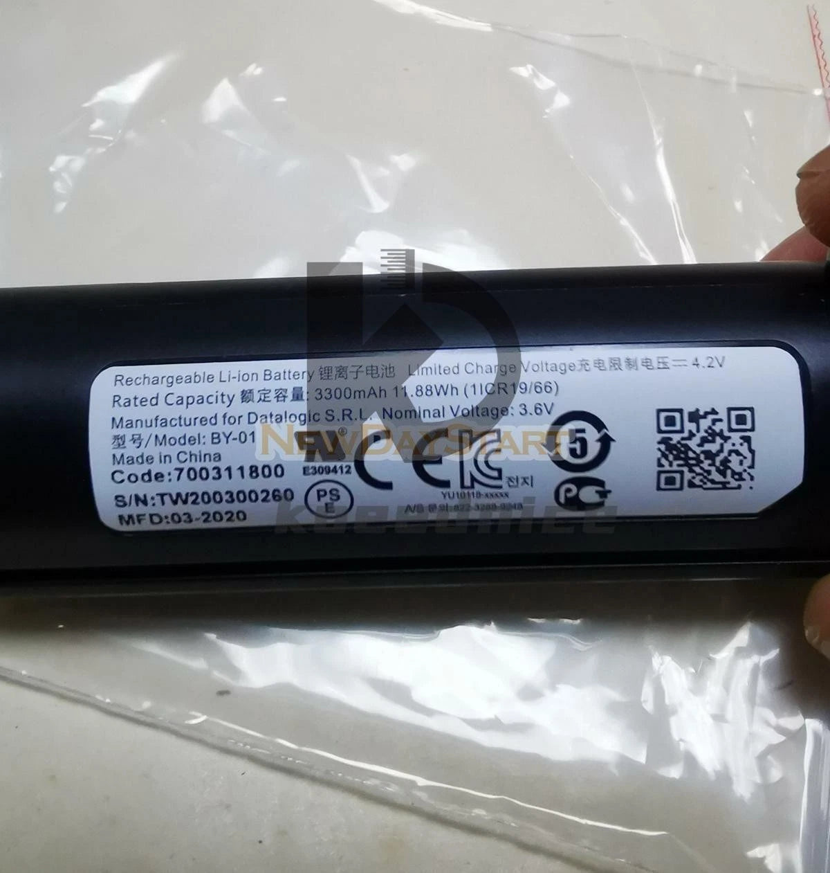 1PCS BY-01 3350mAh/11.88Wh 3.6V Battery 1ICR19/66 700311800 For Datalogic